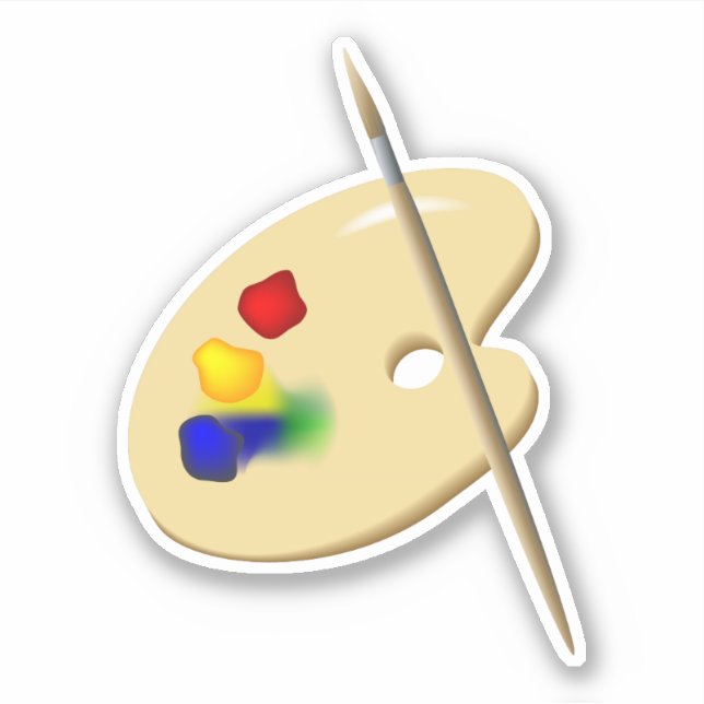 Fine Art Pallet and Brush (Front)