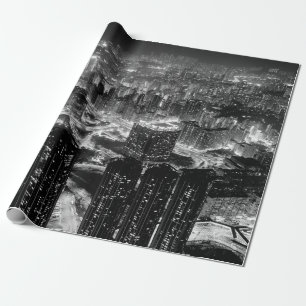 Fine art photography of Hong Kong city in contrast Wrapping Paper