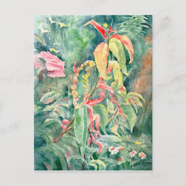 Fine Art Postcard- Magic Garden, watercolour Postcard (Front)