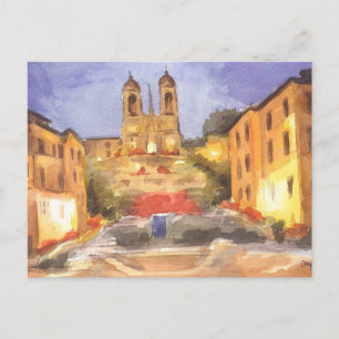 Fine Art Postcard- Spanish Steps, Rome Postcard