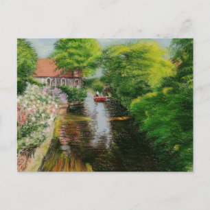 Fine Art Postcard- Stour River Canterbury, pastel Postcard