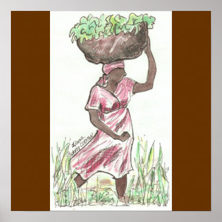 Fine Art Print on canvas/Haitian Woman