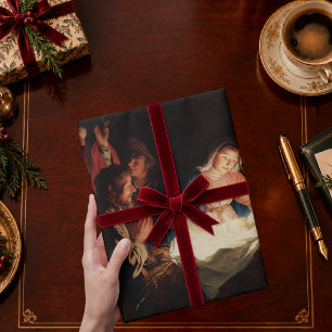 Fine Art Religious Holy Family Nativity Christmas Wrapping Paper