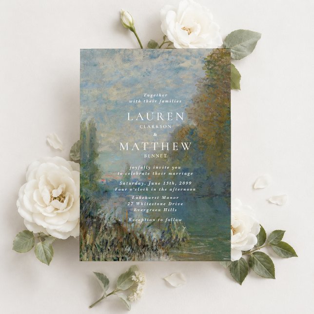 Fine Art River Landscape Wedding Invitation (Creator Uploaded)