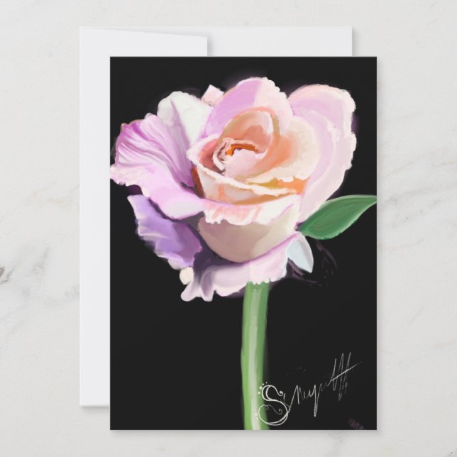 Fine art Rose card by Shelley Meyerhoff (Front)
