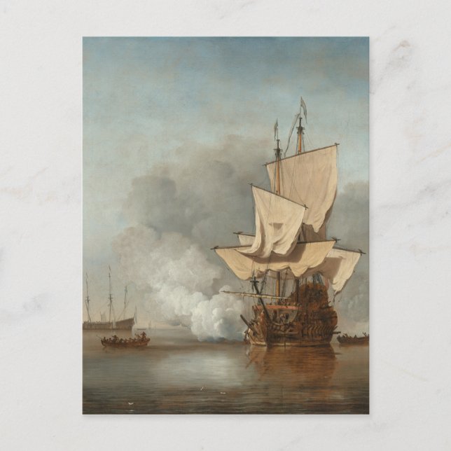 Fine art seascape velde postcard (Front)