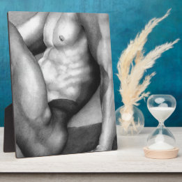 Fine Art Sketch Of The Perfect Male Body Plaque