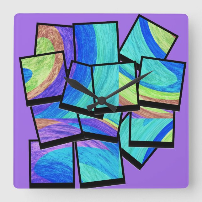 Fine Art Square Wall Clock (Front)