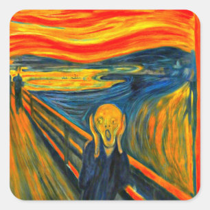 Fine Art sticker,Munch, The  Scream Square Sticker