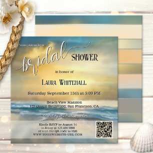 Fine Art Stormy Beach Bridal Shower Invitation