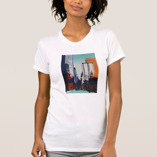 Fine art tee with San Francisco cityscape (Front)