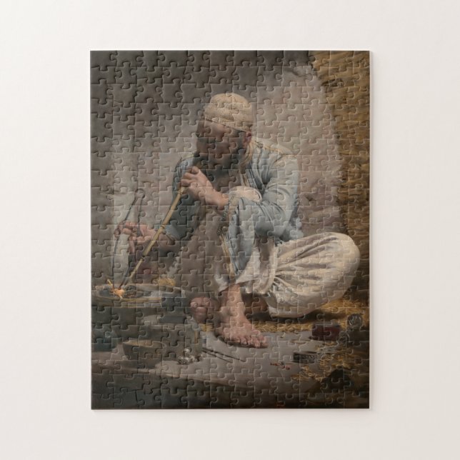 Fine Art -The Arab Jeweller Charles Sprague Pearce Jigsaw Puzzle (Vertical)