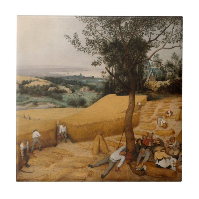 Fine Art The Harvesters 1565 Pieter Bruegel Tile (Front)