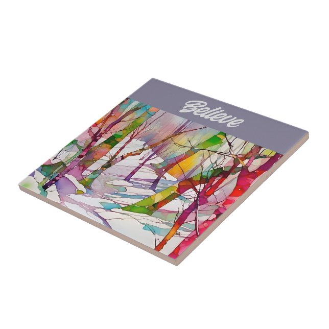 fine art tile "believe" (Side)