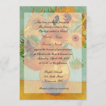 Fine art VAn Gogh sunflowers Christian wedding
