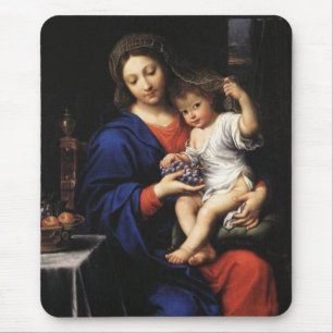 Fine Art Virgin Mary and Jesus Mouse Mat