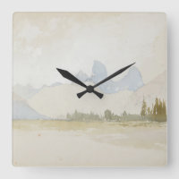Fine Art Watercolor Landscape The Tetons Idaho