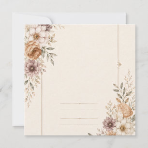 Fine Art Wedding Invitation with Romantic Painted