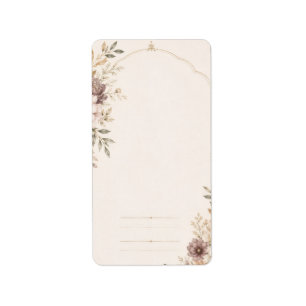 Fine Art Wedding Invitation with Romantic Painted Label