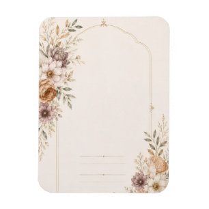 Fine Art Wedding Invitation with Romantic Painted Magnet