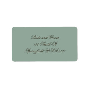 Fine Art Wedding Return Address Labels, Sage Green Label