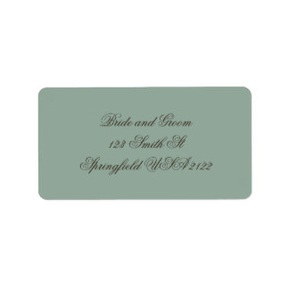 Fine Art Wedding Return Address Labels, Sage Green Label