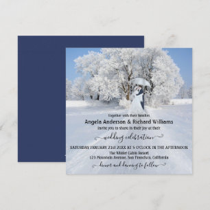 Fine Art Winter Wonderland Wedding Invitation