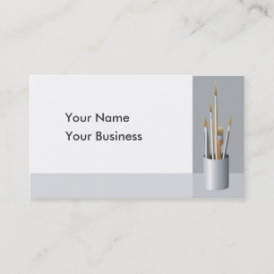 Fine Artist  Paint Brushes Business card