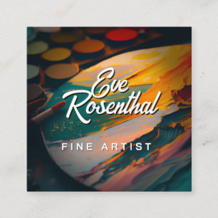 Fine Artist Professional Square Business Card