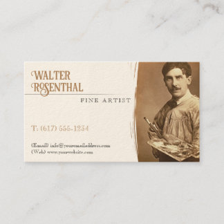 Fine Artist | Vintage Professional Business Card