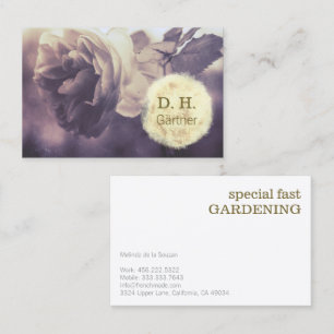 Fine Artistic Photography Gardening Business Card