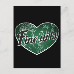 Fine Arts Retro Heart Blackboard Love Postcard