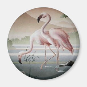 Fine At Pink Flamingo Magnet