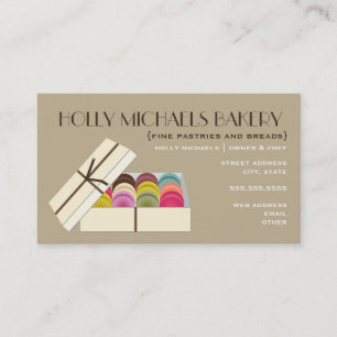 Fine Bakery Business Card - One Dozen Macarons
