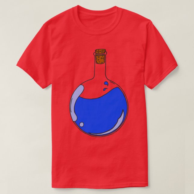 Fine blue potion in a boiling flask T-Shirt (Design Front)