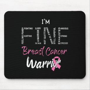 Fine Breast Cancer Warrior Pink Ribbon Breast Canc Mouse Mat