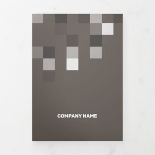 Fine Brown Contemporary Transparency Tri-Fold Card