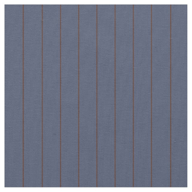 Fine Burgundy on Blue Stripe Fabric (Close Up)