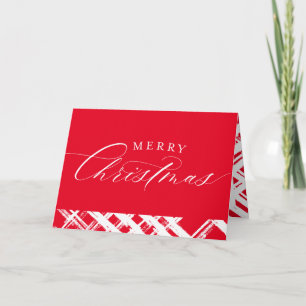 FINE CALLIGRAPHY Merry Christmas cute elegant red Card