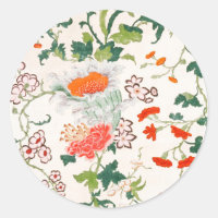 Fine Chinese silk flower design mid 18th century