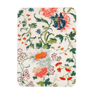 Fine Chinese silk flower design mid 18th century Magnet