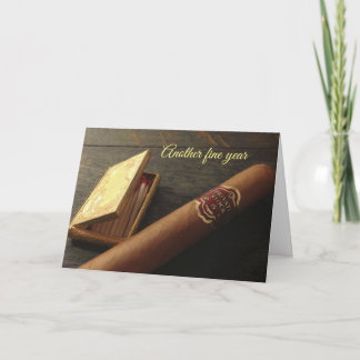 Fine Cigar Aficionado Smoker Birthday Card
