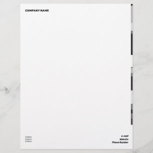 Fine Colour Scale Classic Flat Lateral Stripes Custom Letterhead