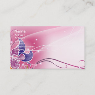 Fine Cool Cute Girly Retro Floral Fashion Business Card