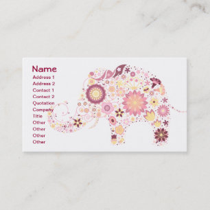 Fine Cool Cute Girly Retro Floral Fashion Business Card