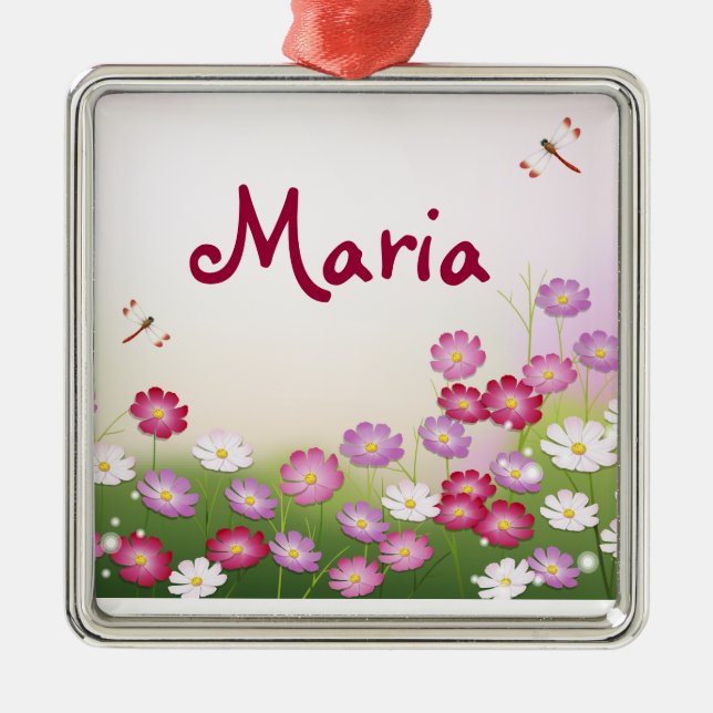 Fine Cool Cute Girly Retro Floral Fashion Metal Tree Decoration (Front)