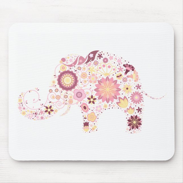 Fine Cool Cute Girly Retro Floral Fashion Mouse Mat (Front)