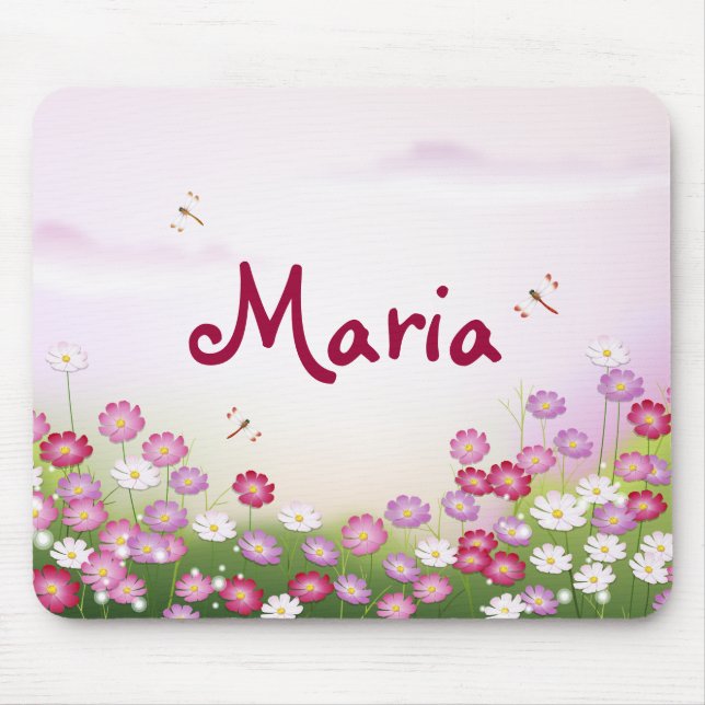 Fine Cool Cute Girly Retro Floral Fashion Mouse Mat (Front)