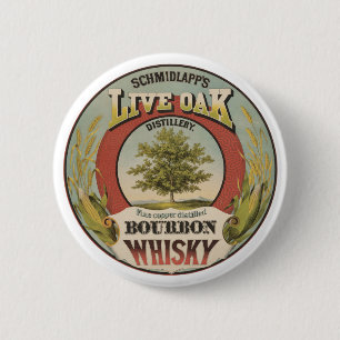 Fine Copper Distilled Bourbon Whisky. 6 Cm Round Badge