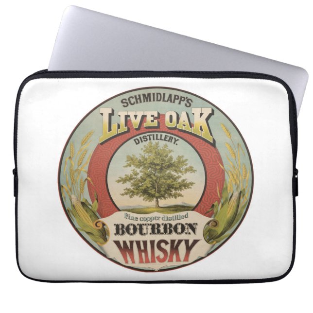 Fine Copper Distilled Bourbon Whisky. Laptop Sleeve (Front)